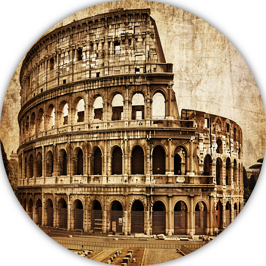 Sepia Colosseum - Een Romeins architectuurwonder forex muurcirkel
