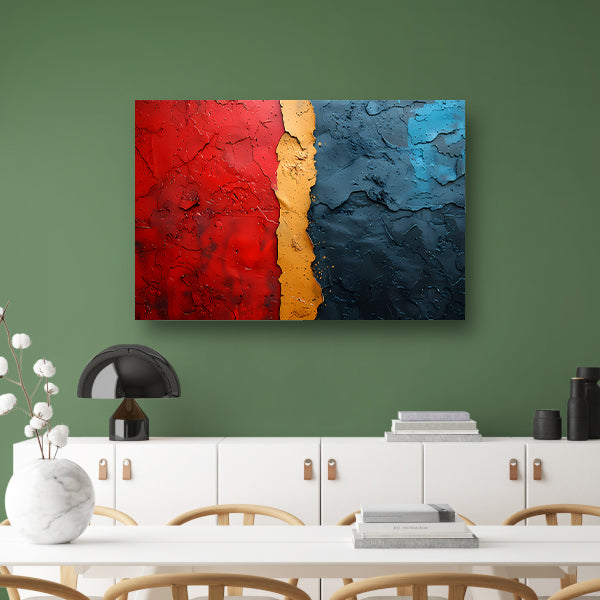 Diepe kleurscheuren in abstract design poster