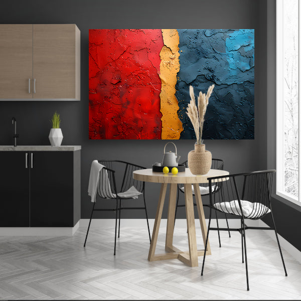 Diepe kleurscheuren in abstract design poster