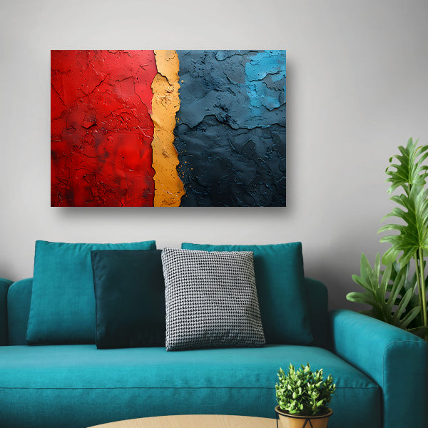 Diepe kleurscheuren in abstract design poster