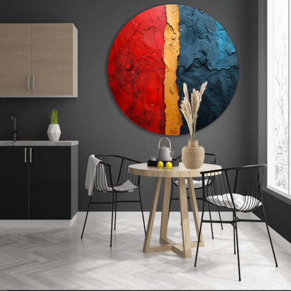 Diepe kleurscheuren in abstract design forex muurcirkel