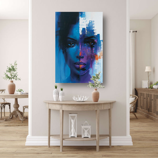 Verborgen Emoties in Abstract Stijl canvas met baklijst