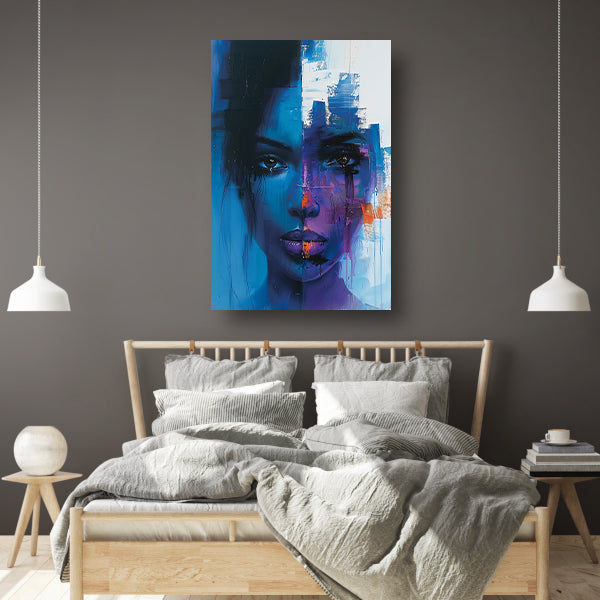 Verborgen Emoties in Abstract Stijl canvas met baklijst