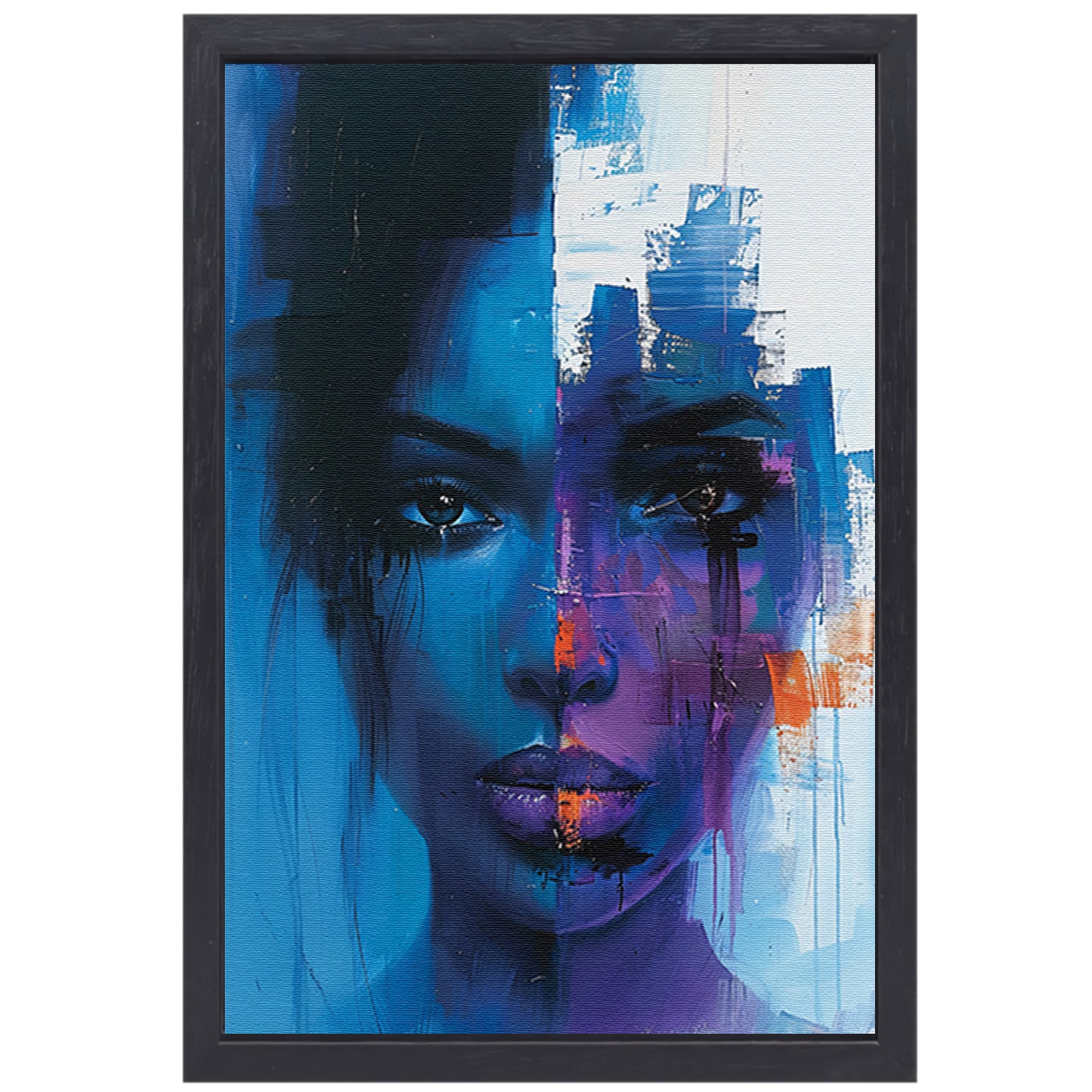 Verborgen Emoties in Abstract Stijl canvas met baklijst