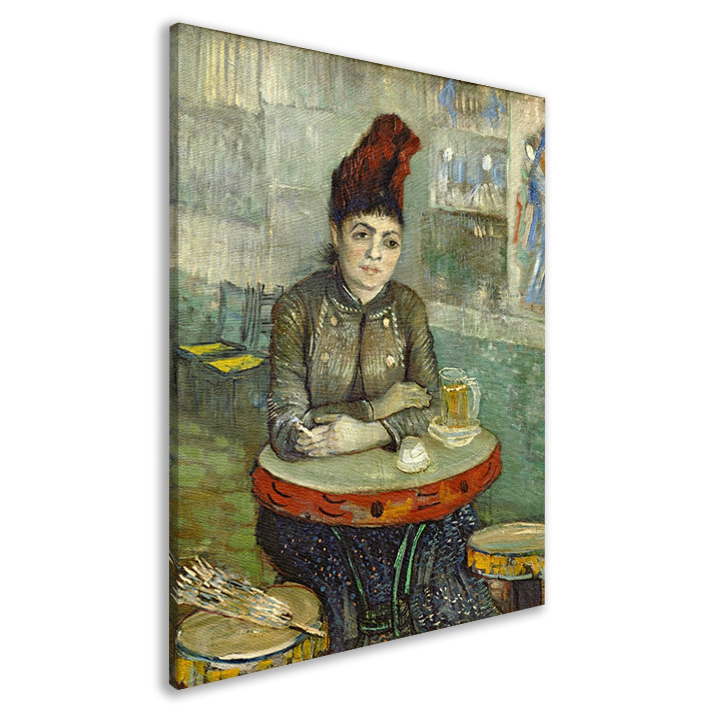 In het café Agostina Segatori in Le tambourin - Vincent van Gogh canvas
