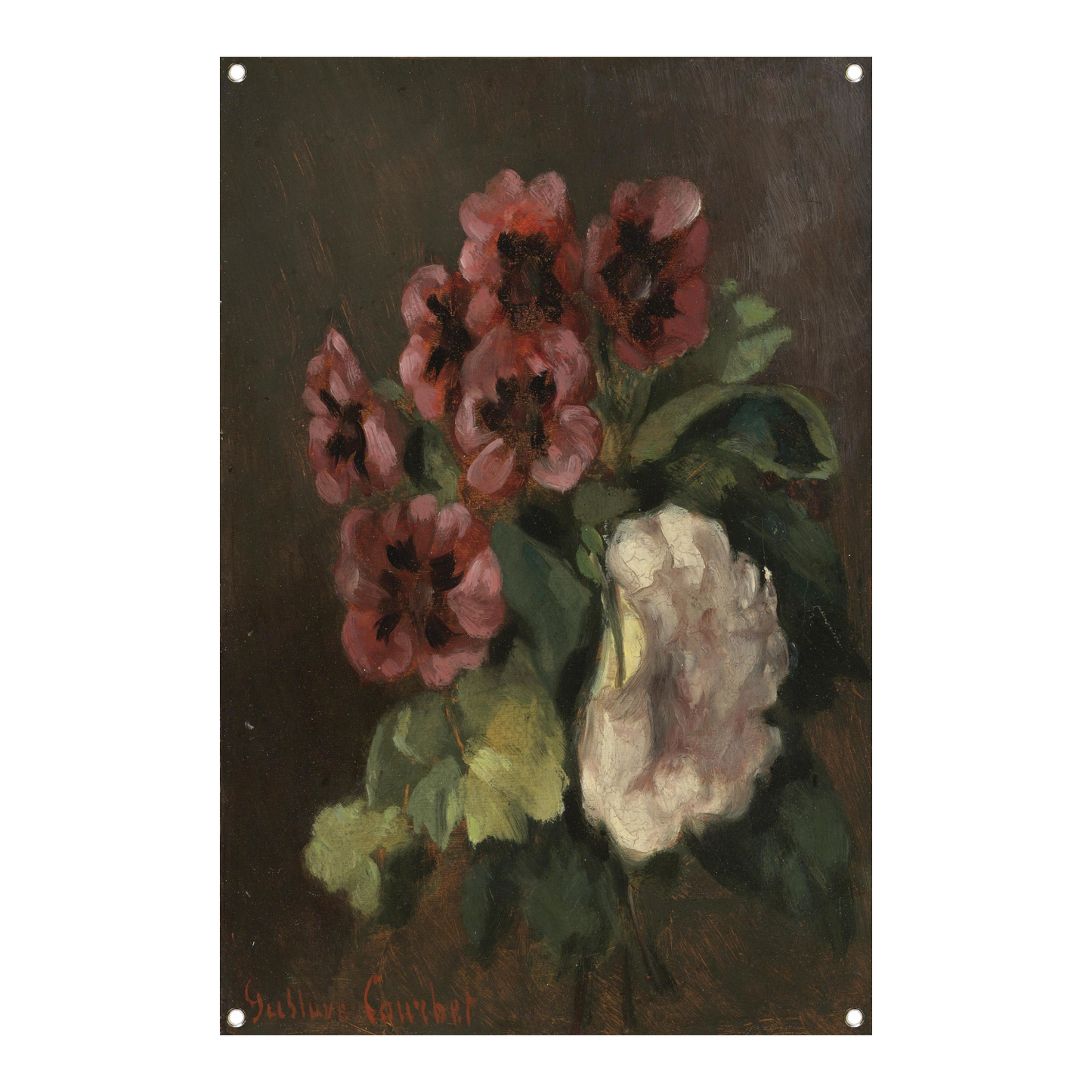 Bouquet of Flowers - Gustave Courbet tuinposter