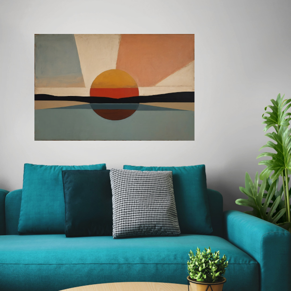 Zonsondergang bauhaus stijl acrylglas