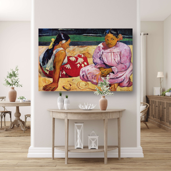 Tahitiaanse vrouwen op het strand - Paul Gauguin poster