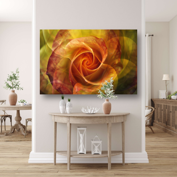 Draaiende Bloem in Vurige Kleurenpracht canvas