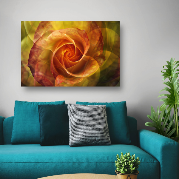 Draaiende Bloem in Vurige Kleurenpracht canvas
