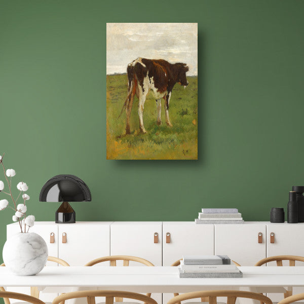 Studie van een kalf - Anton Mauve canvas met baklijst