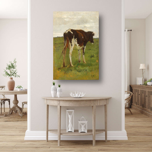 Studie van een kalf - Anton Mauve canvas met baklijst