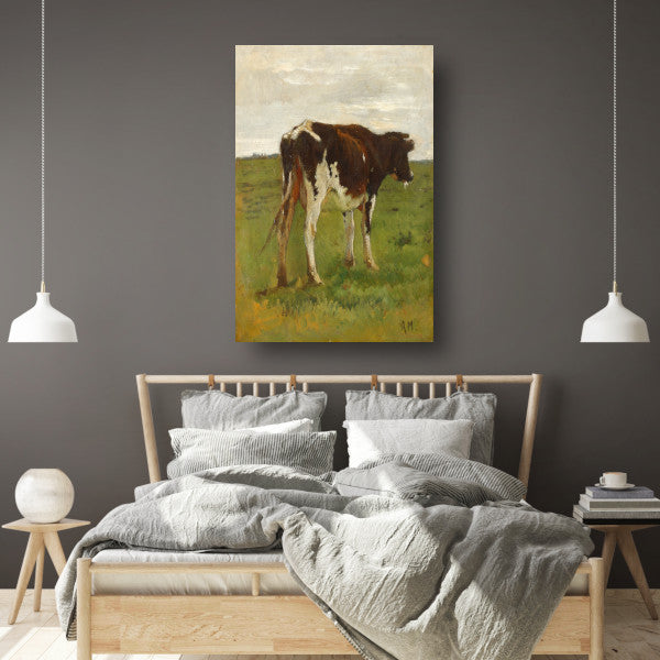 Studie van een kalf - Anton Mauve canvas met baklijst