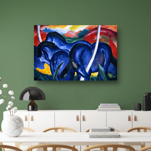 Grote Blauwe Paarden - Franz Marc poster