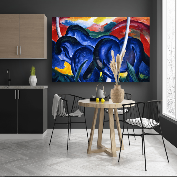Grote Blauwe Paarden - Franz Marc poster