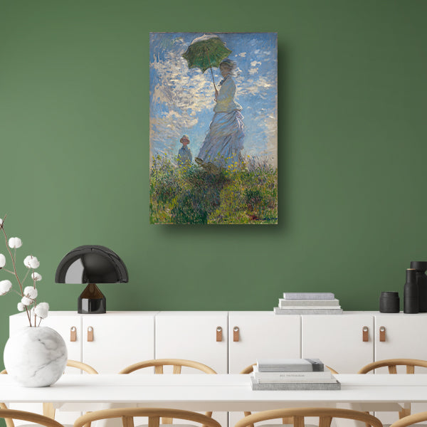 Vrouw met een parasol - Claude Monet poster