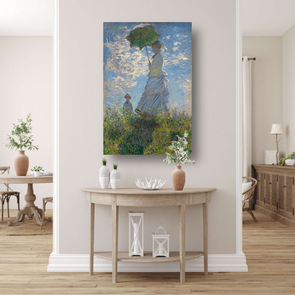 Vrouw met een parasol - Claude Monet poster