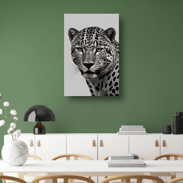 Luipaards Gelaat in Schaduw en Licht poster