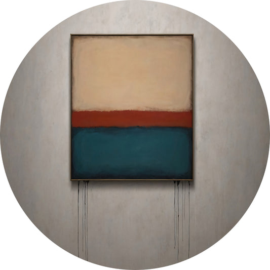 Abstracte Horizonten met Druppelend Effect aluminium muurcirkel