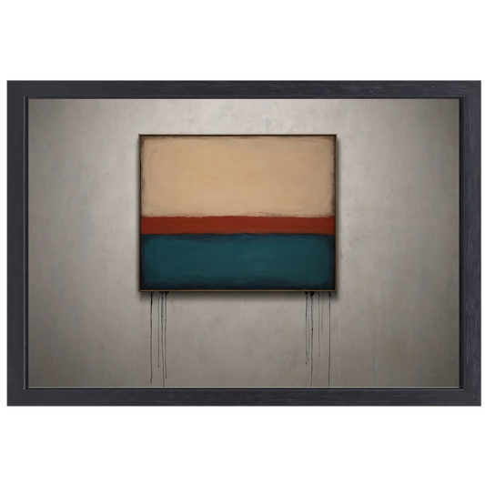 Abstracte Horizonten met Druppelend Effect canvas met baklijst