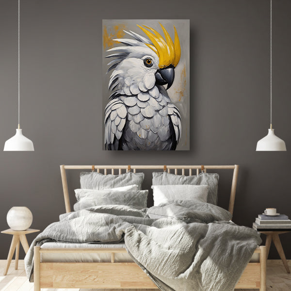 Majestueuze Kaketoepapegaai in Olieverf canvas
