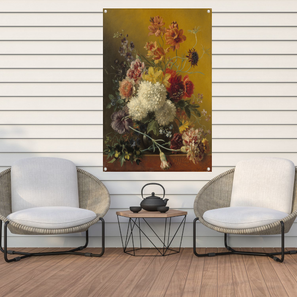 Stilleven met bloemen - Georgius Jacobus Johannes van Os tuinposter