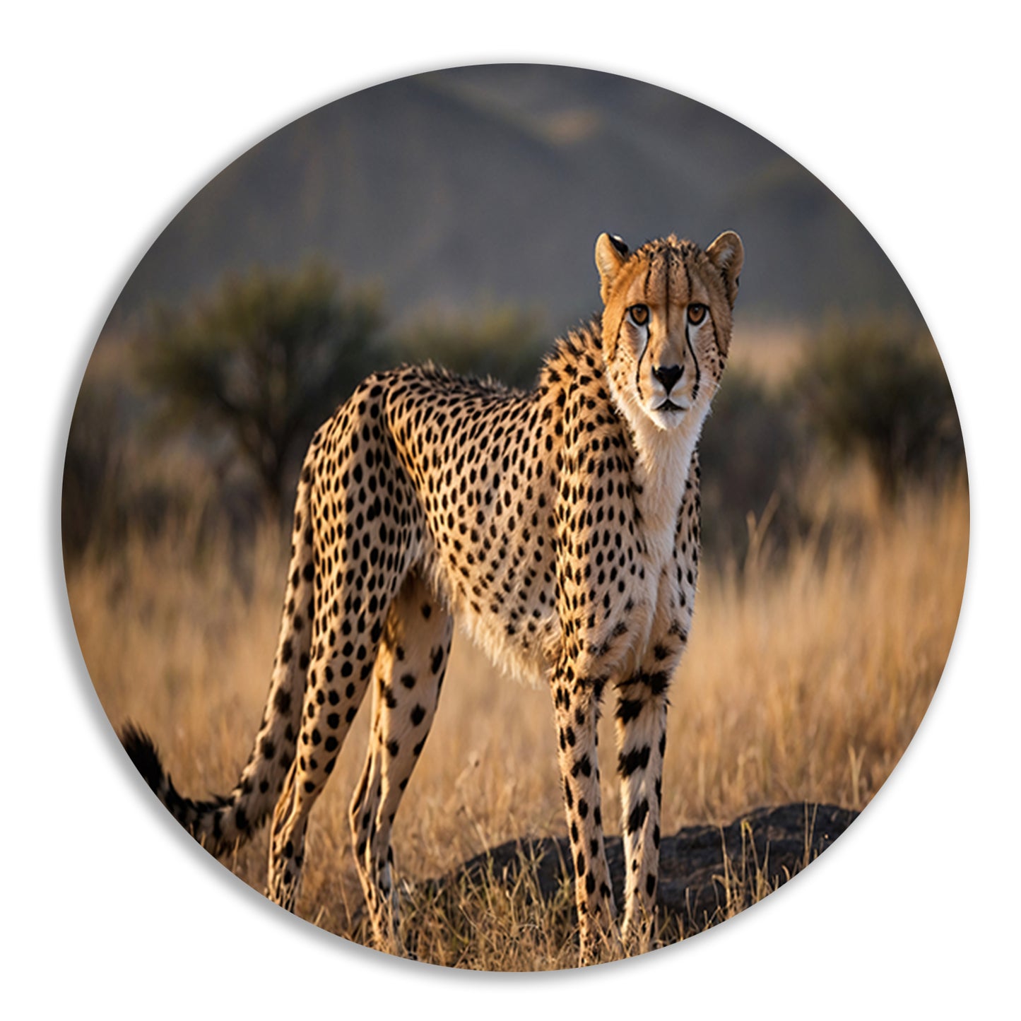 Prachtige cheeta in zijn natuurlijke omgeving forex muurcirkel