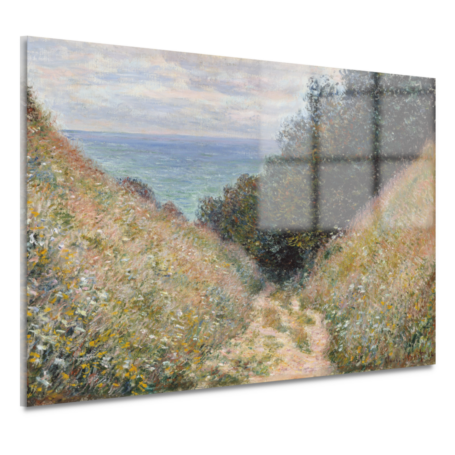 Weg bij La Cavée, Pourville - Claude Monet acrylglas