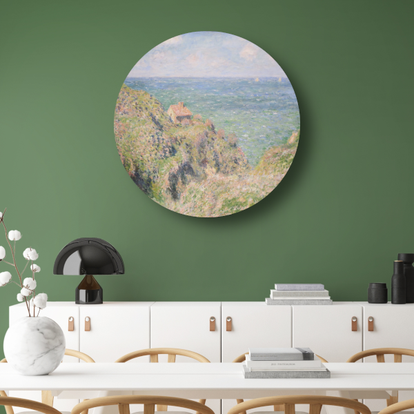 De kloof bij Varengeville - Claude Monet aluminium muurcirkel