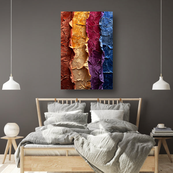Abstract met levendige kleuren en textuur poster