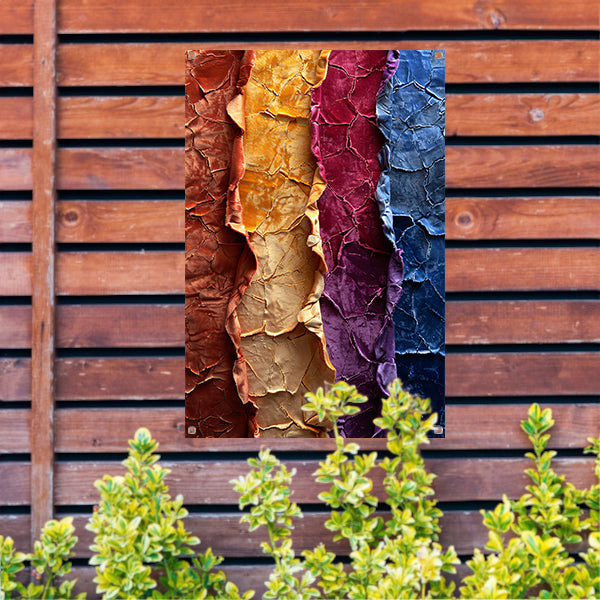 Abstract met levendige kleuren en textuur tuinposter