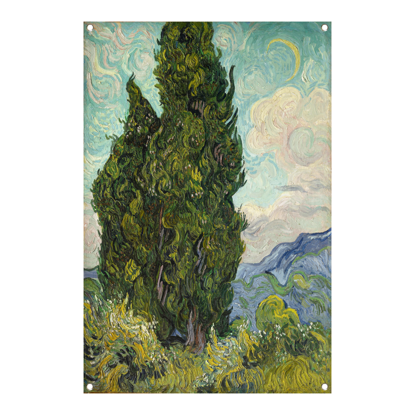 Cypresses - Vincent van Gogh tuinposter