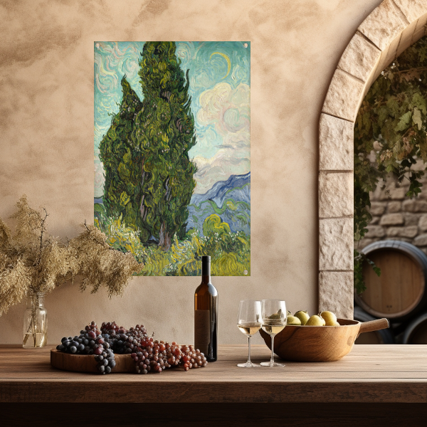 Cypresses - Vincent van Gogh tuinposter