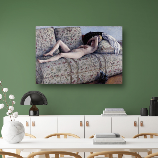 Naakt op een sofa - Gustave Caillebotte poster
