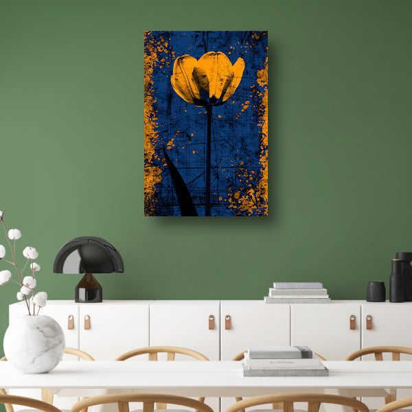 Abstracte tulpen kunst met levendige kleuren acrylglas