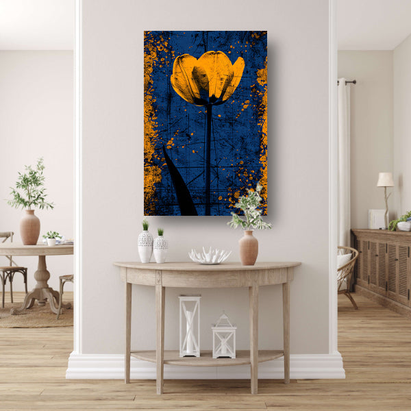 Abstracte tulpen kunst met levendige kleuren acrylglas