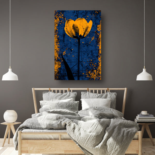 Abstracte tulpen kunst met levendige kleuren acrylglas