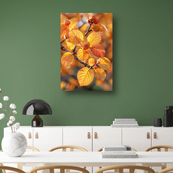 Herfstbladeren in Zonneschijn canvas