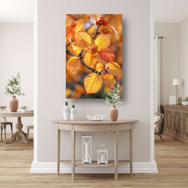 Herfstbladeren in Zonneschijn canvas
