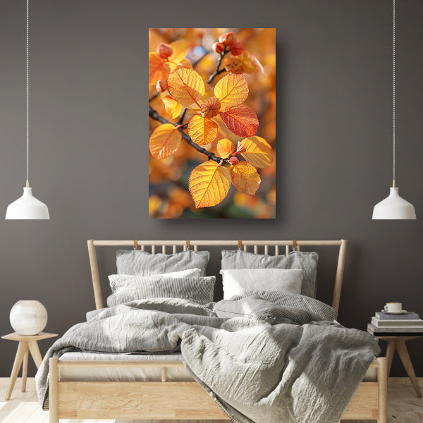 Herfstbladeren in Zonneschijn canvas