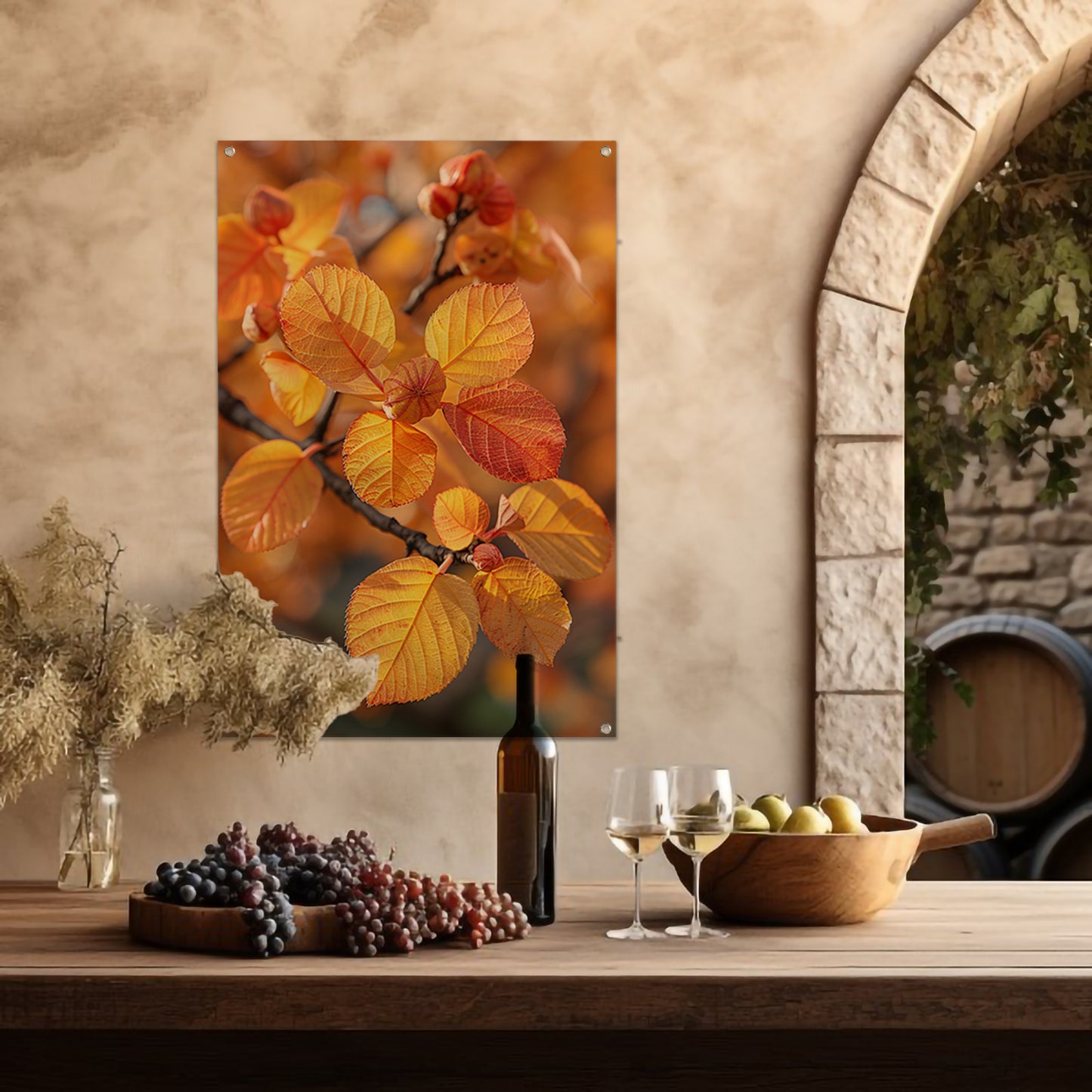 Herfstbladeren in Zonneschijn tuinposter