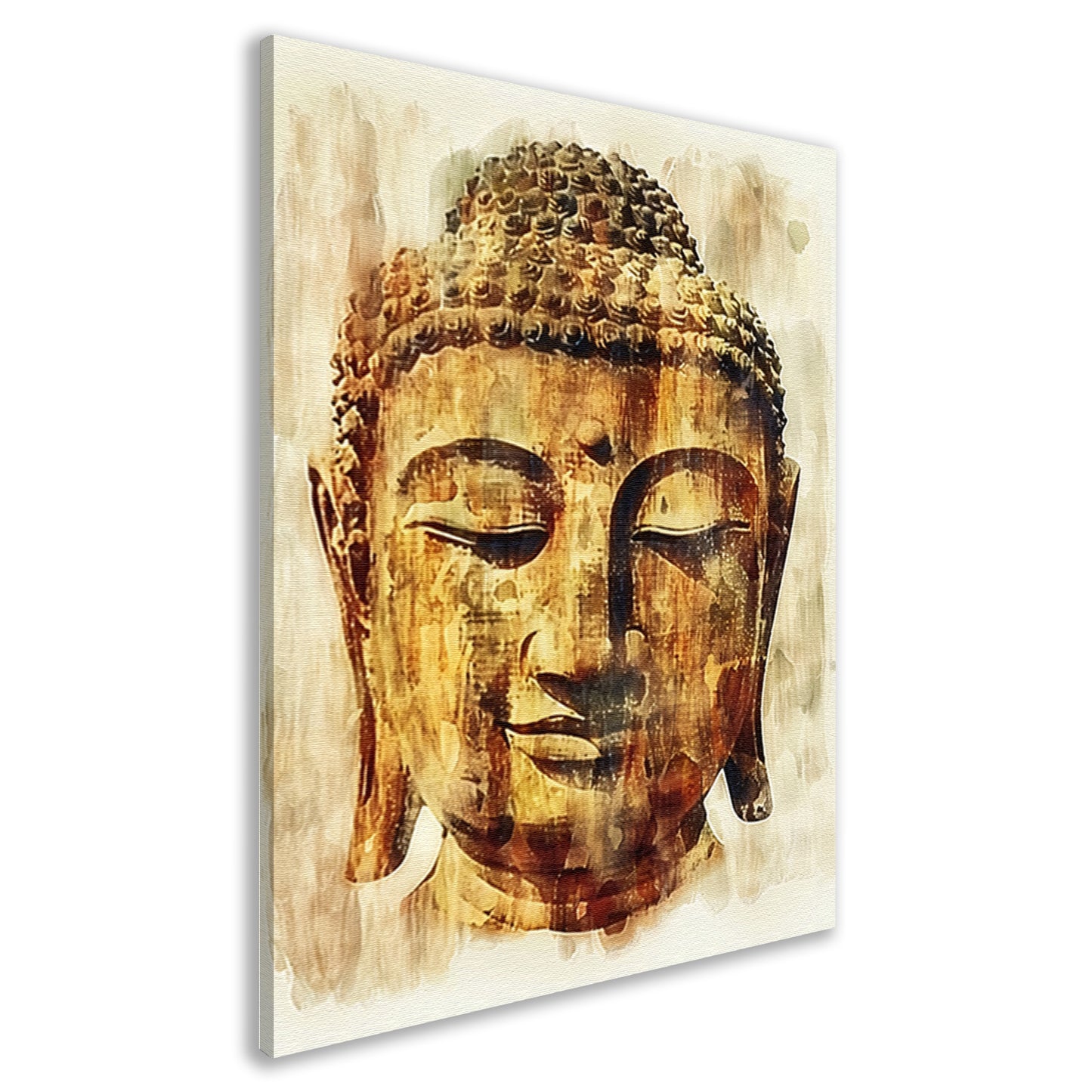 Digitale Kunstprint van Boeddha in Sepia Tinten canvas