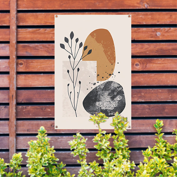 Abstract Kunst: Plant en Vormen tuinposter
