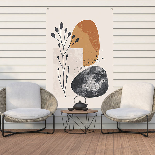 Abstract Kunst: Plant en Vormen tuinposter