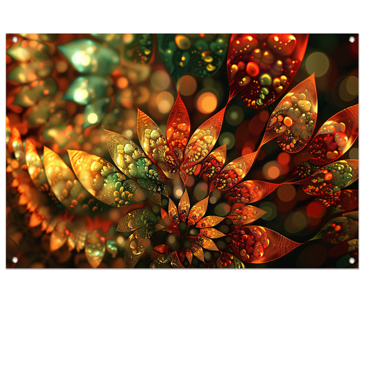 Abstracte Bloemen Compositie tuinposter
