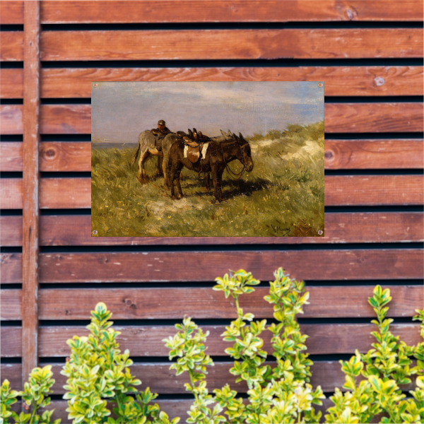 Strandezels te Katwijk - Anton Mauve tuinposter