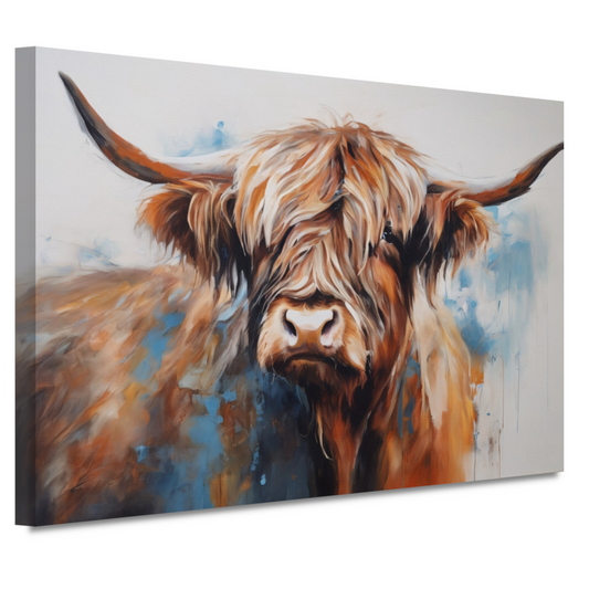 Impressionistisch Portret van een Schotse Hooglander canvas