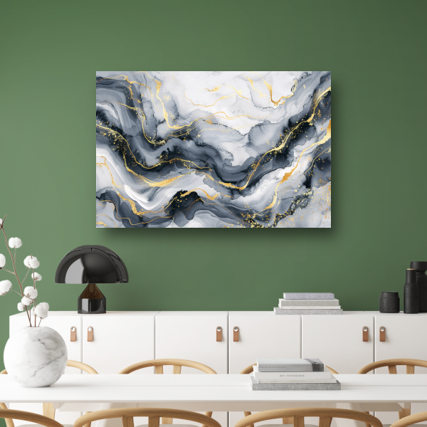 Abstracte Marmeren Pracht met Gouden Aders poster