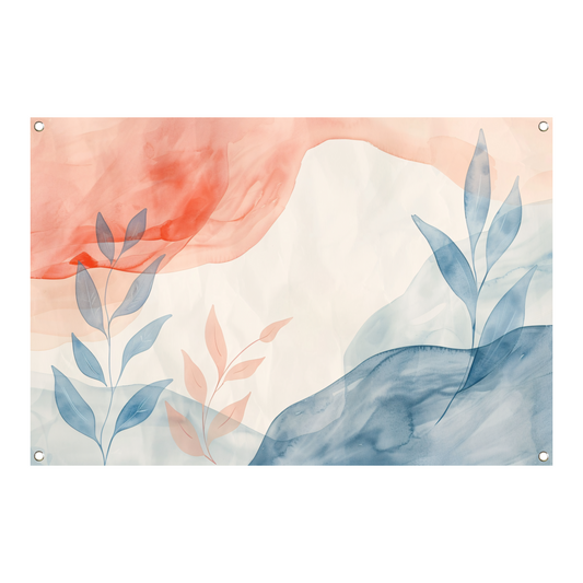 Abstract Natuur in Aquarel Kleuren tuinposter
