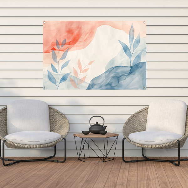 Abstract Natuur in Aquarel Kleuren tuinposter